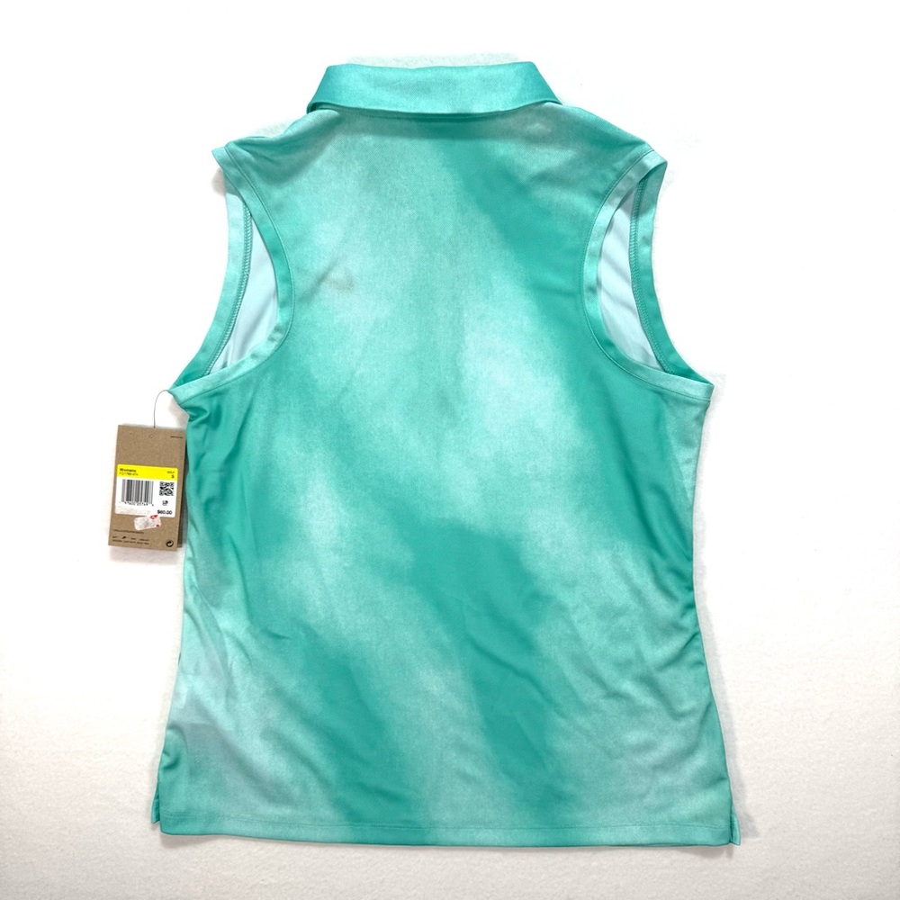 NWT New Nike Women's Sleeveless Dri-FIT Victory Printed Golf Polo Small S Shirt - Picture 4 of 6